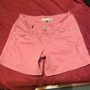 womens pink ymi jean shorts size 3